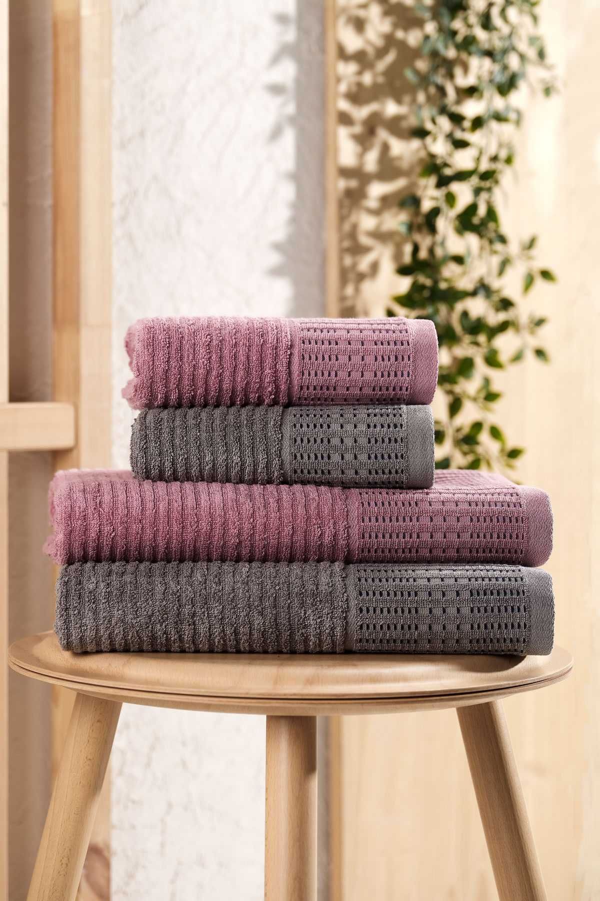 Beyse Dray Büyük Boy Banyo Havlu  Ekru 50X150 cm main image 1