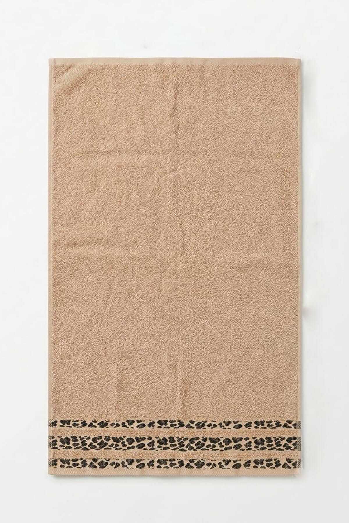 4lü El Yüz Havlusu Seti %100 Pamuk 50x90 cm Savana Kum Beji