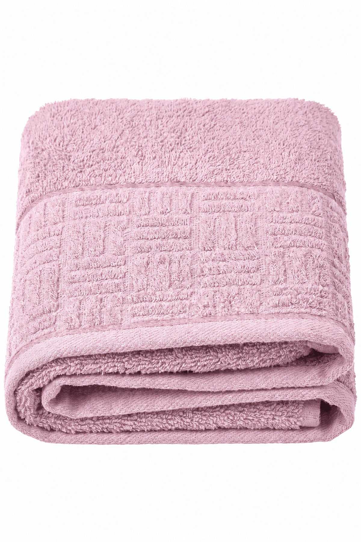 El Yüz Havlusu 50x90 Cm %100 Pamuk Kısmi Kadife Vento Pembe